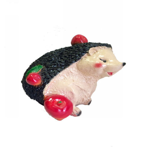 Фигура из гипса "Ёж с тремя яблоками" 20см