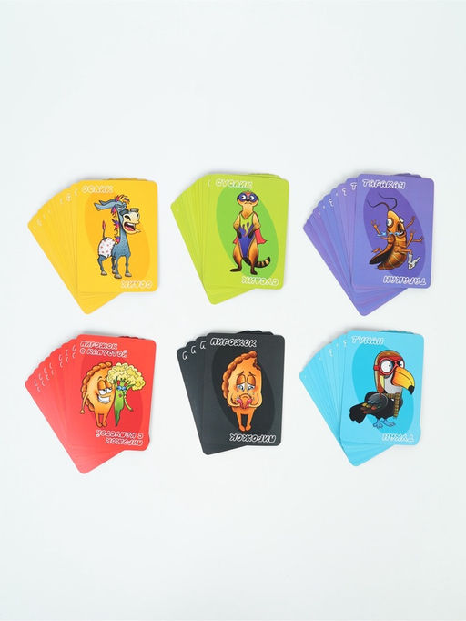 Настольная игра «Ослик, суслик, таракан, пирожок, тукан», 3-6 игроков, 14+