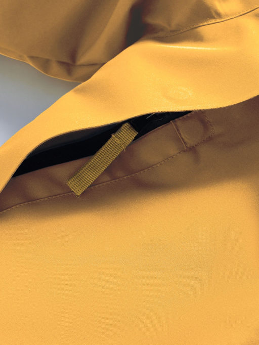 Парка зимняя подростковая для мальчика с капюшоном желтого цвета 9533J