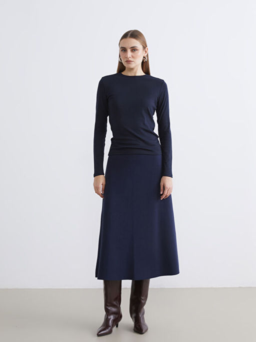 Bisiklet Yaka Modal Kar???ml? Kad?n Body