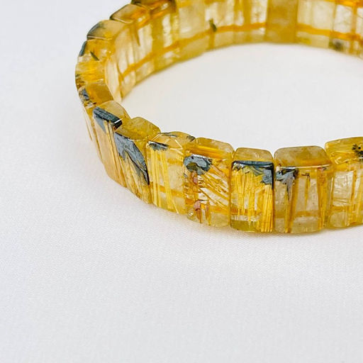 Браслет из Рутилового кварца с включением Титана 17 см - Радуга самоцветов фото 2