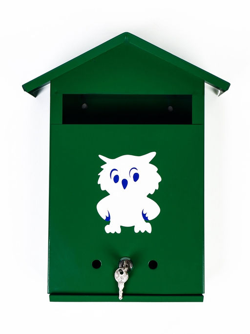 Ящик почтовый с замком, вертикальный "Филин", зеленый