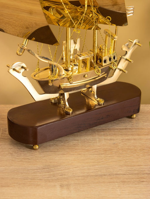 Корабль сувенирный, 23×6.5×30 см, латунь