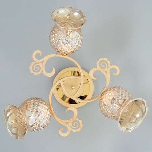 Люстра «Фрези» 3хЕ27 40 Вт золото 54×54×28 см BayerLux