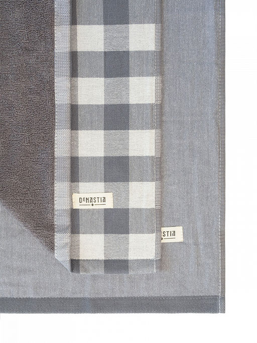 Набор кухонных полотенец 2шт 40x60 графит хлопок