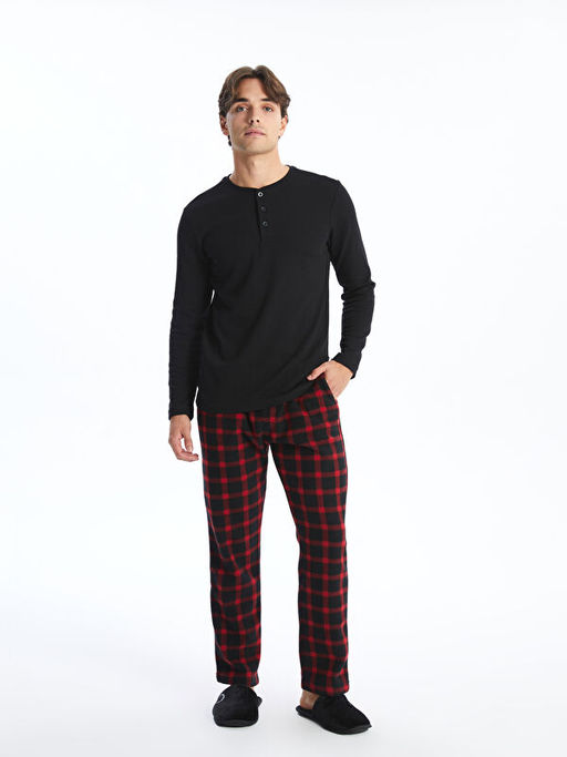 Standart Kal?p Ekose Polar Pijama Alt