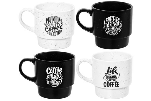 Набор 4 кружек 430 мл 13,5*9,5*9,5 см Кофе на металлической подставке - Elan gallery фото 7