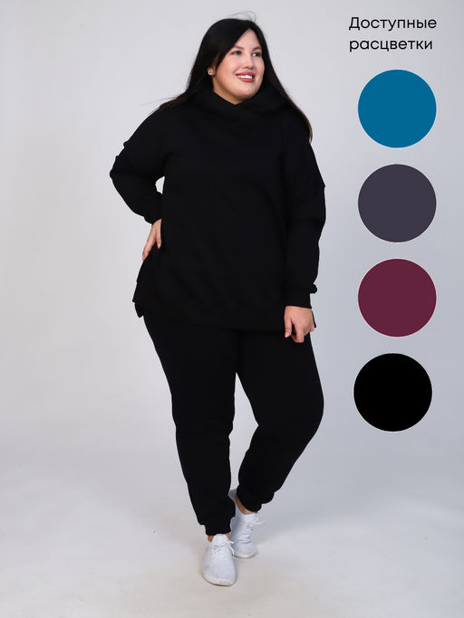 РАСПРОДАЖА Костюм Шарлот (мех)_394плюс/черный - Ihomelux фото 5