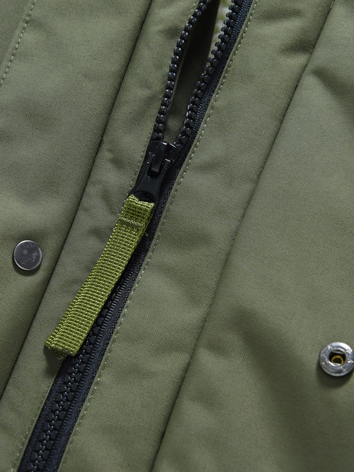 Парка зимняя подростковая для мальчика с капюшоном и мехом цвета хаки 9535Kh - Mtforce фото 13