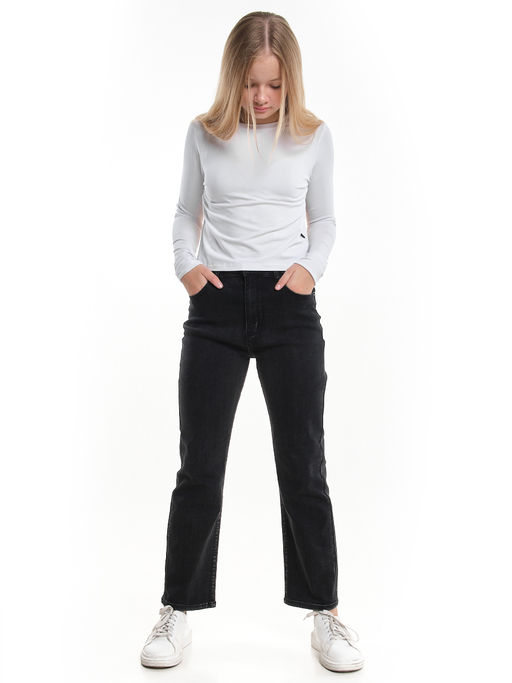 Лонгслив трикотажный для девочки 22-7700 белый - Mini maxi фото 7