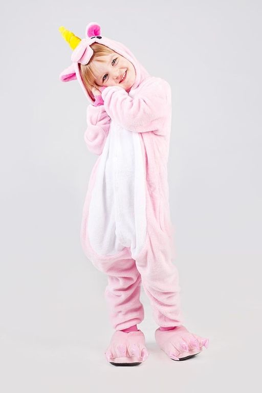 Пижама кигуруми розовый Единорог (детская)