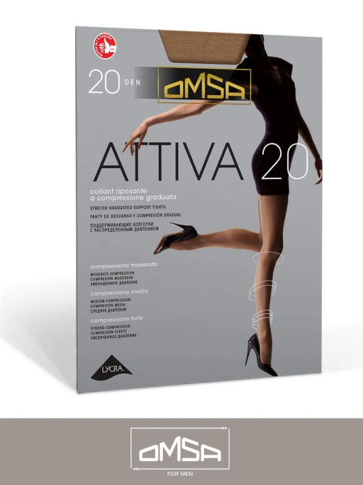 Колготки Omsa Attiva 20 (50/10)*** - natural  фото 4