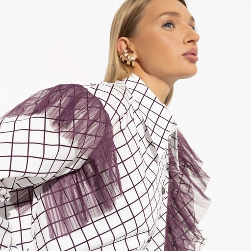 Рубашка с воланом из сетки Любопытный взгляд - Charutti фото 9