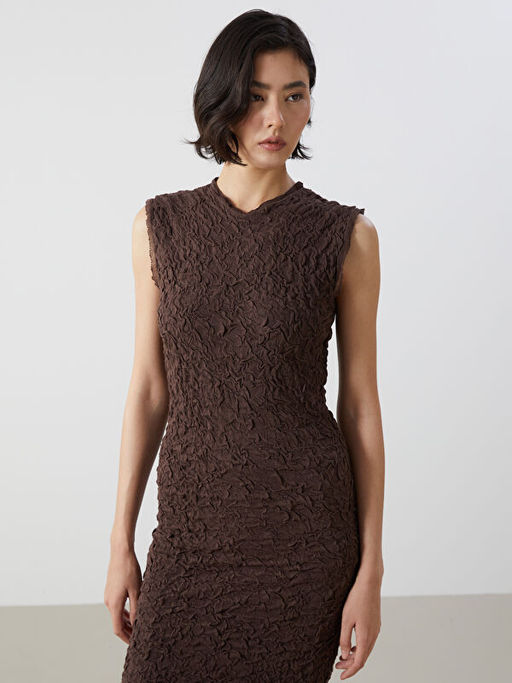 Bisiklet Yaka Kad?n Triko Elbise