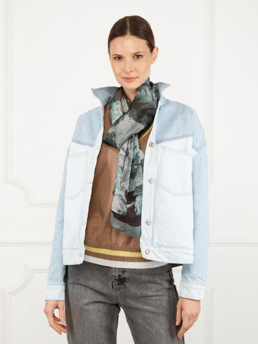 Палантин жен. шелк 110х180 SS02-8211-14 - Eleganzza фото 4