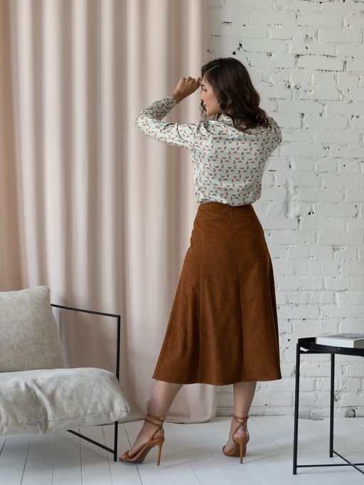 вельветовая юбка, на подкладке 1032-0725 - Трика фото 5