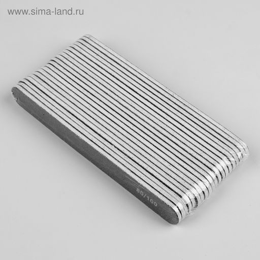 Цена за 20 шт. Пилка-наждак, абразивность 80/100, 18 см, фасовка 20 шт, цвет чёрный - Simaland фото 2