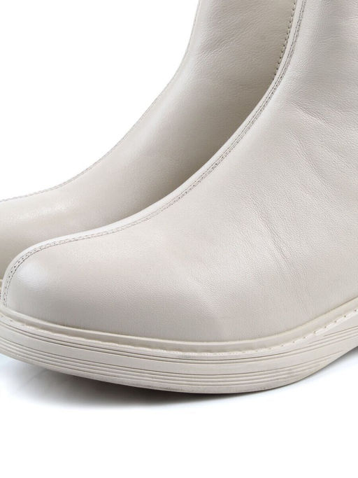 01-XKL21-225DR BEIGE Ботинки демисезонные женские (натуральная кожа, байка)