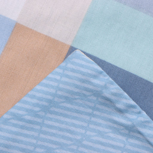 Постельное бельё LoveLife евро Square blue, 200х217см, 225х240см, 50х70см-2шт, сатин, хлопок 125г/м  фото 4