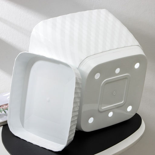 Горшок для цветов с поддоном СибПолимер «Классика», 15 л, пластиковый, белый