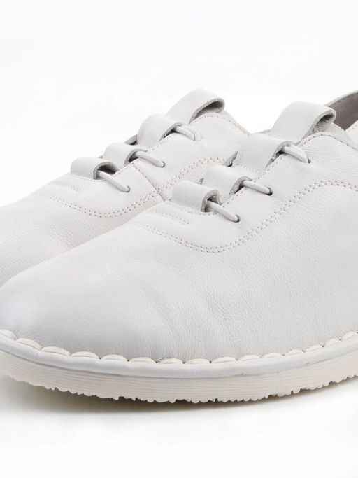 03-XKL23-038 WHITE Полуботинки женские (натуральная кожа)