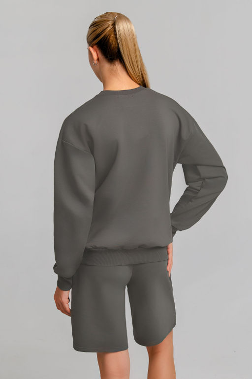 Арт. 5342 Костюм женский с шортами 42-50 (5 шт) Цвет:верх- темно-серый, низ- темно-серый - Калинка фото 11