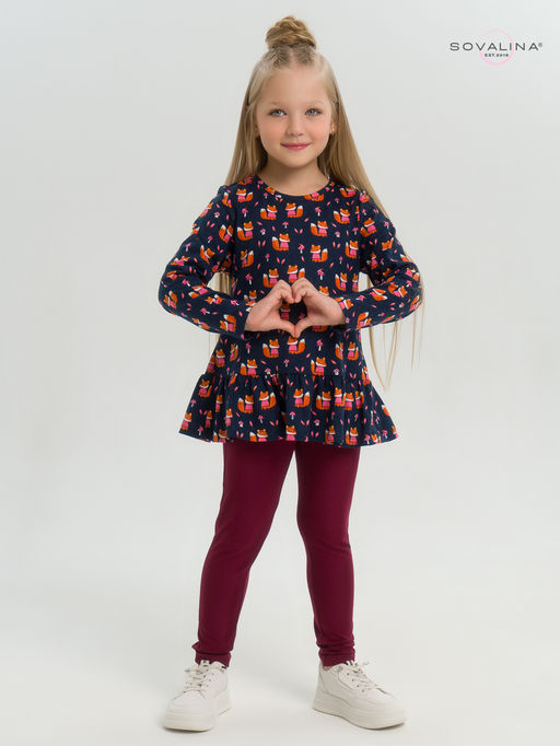 Костюм Алиса лисята на синем-марсала - Sovalina фото 6