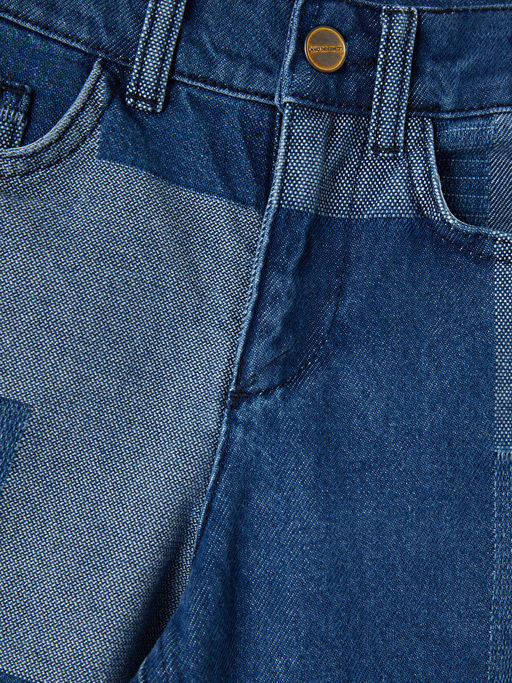 Renk Bloklu Erkek ?ocuk Jean Pantolon