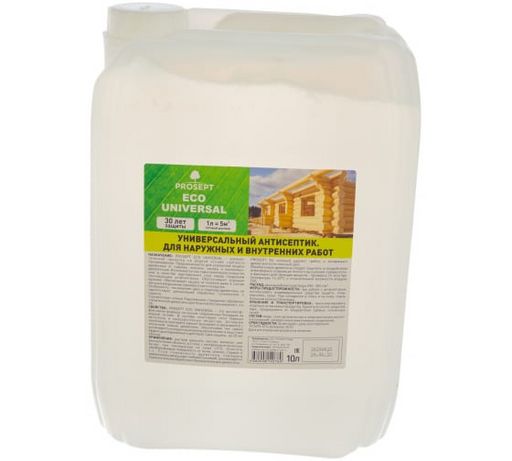 PROSEPT ECO UNIVERSAL - антисептик универсальный для внутренних и наружных, гот.состав, 10л  фото 3