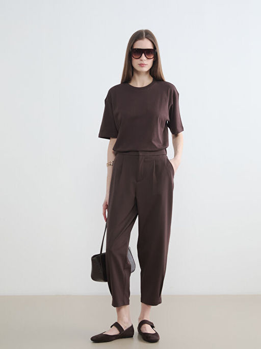 Beli Lastikli Kad?n Pileli Kuma? Pantolon