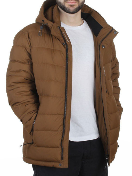 6586 BROWN Куртка мужская зимняя (200 гр. холлофайбер)