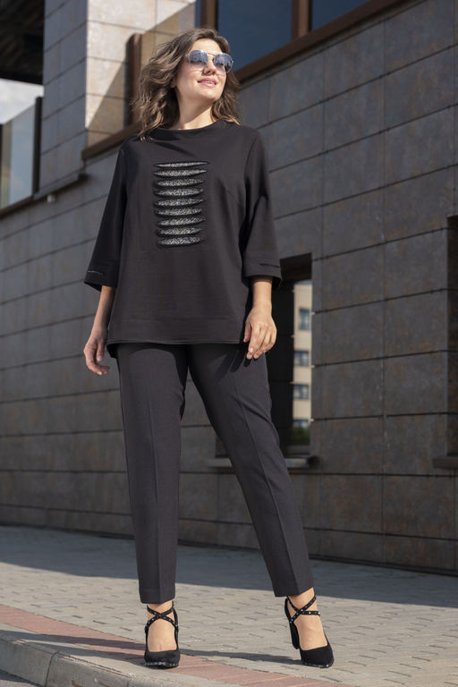 Платье Avanti 1618 серый/черный - Mira fashion фото 488