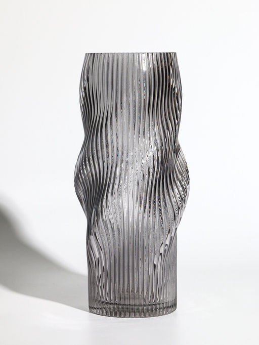 Ваза «Венди», 29×12×10 см, стекло, серая