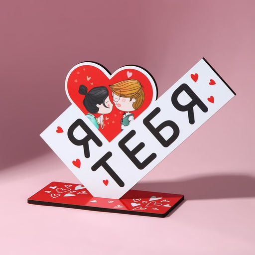 Фигура деревянная, стела Я люблю тебя, 15.5?12.9 см