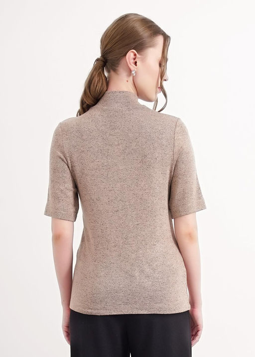 CLE Джемпер жен. 156951/181вл св.коричневый/т.серый - Clever wear фото 4