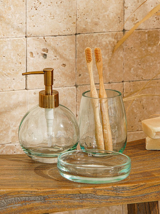 Аксессуары для ванной SL Home, 3 предмета, дозатор, мыльница, стакан