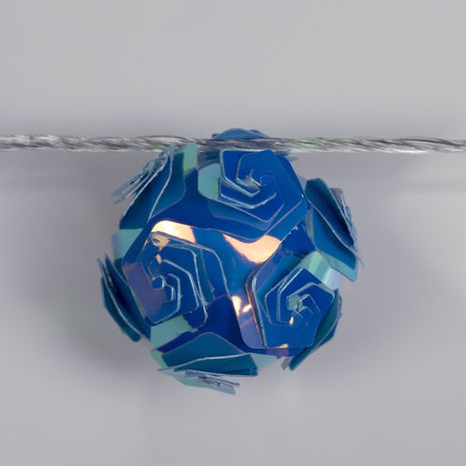 Гирлянда Нить 4.5 м с насадками Цветочные шары, IP20, прозрачная нить, 15 LED, свечение фиолетовое, 220 В - Luazon lighting фото 3