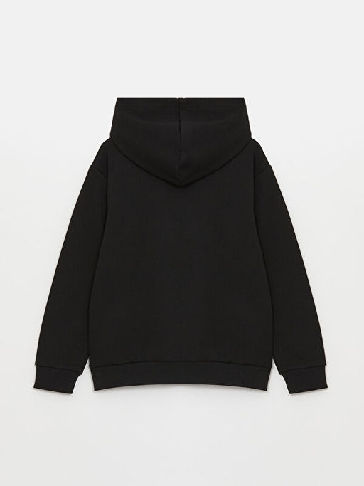 Bask?l? Uzun Kollu Erkek ?ocuk Hoodie ve E?ofman Alt? - Waikiki фото 3