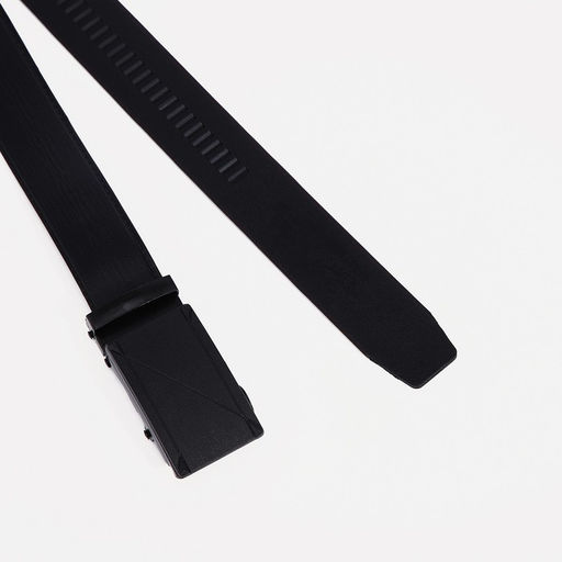 Ремень мужской, ширина 3,5 см, автомат, пряжка тёмный металл, цвет чёрный - Simaland фото 2