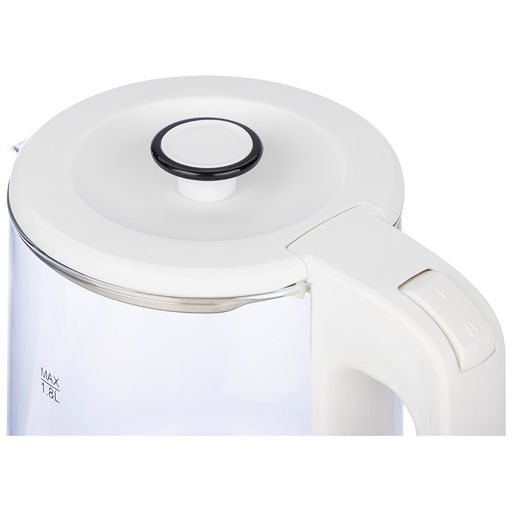 Чайник Homestar HS-1008 (1,8 л), стекло, белый 107009