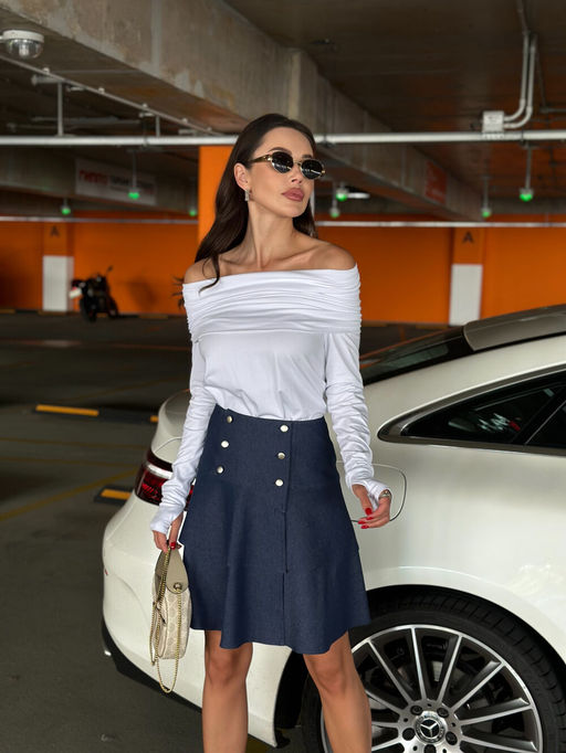 Юбка AURA 5069-170 темно-синий деним