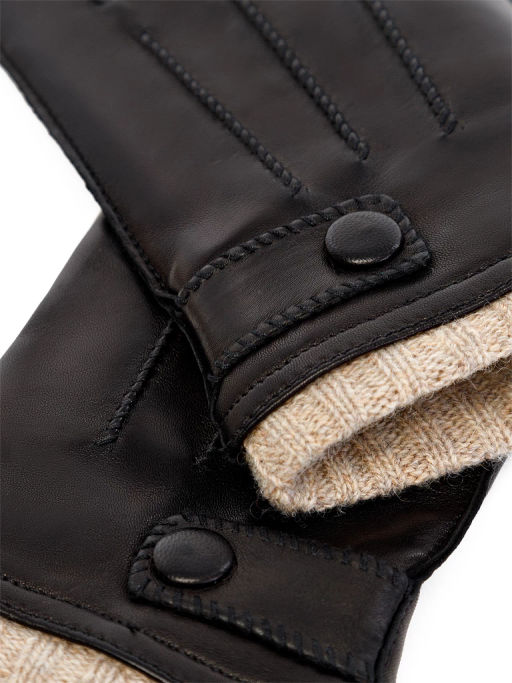 Перчатки мужские ш+каш. OS01755 black - Eleganzza фото 2