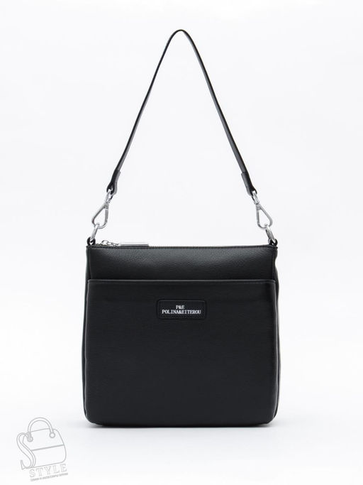 Сумка женская кожаная 2378Y black Polina&Eiterou