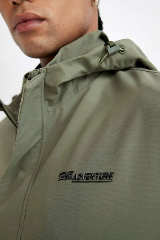 Водоотталкивающее пальто стандартной посадки DeFactoFit с капюшоном  фото 7