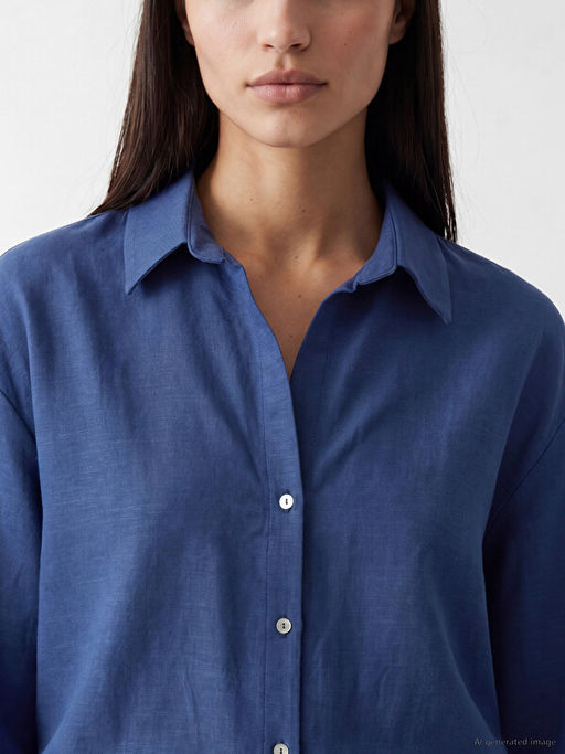 Рубашка женская oversize Keten Karisimli