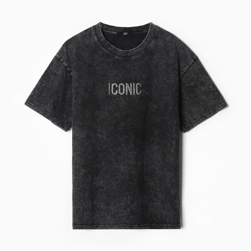 Футболка из вареного хлопка женская Mist Icon, размер S, чёрная