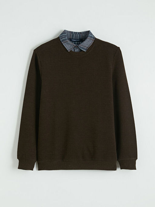 G?mlek Yaka Erkek Sweatshirt