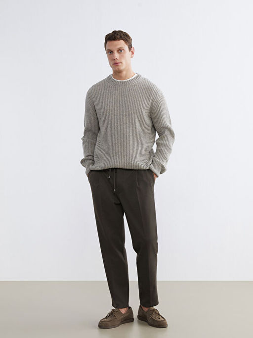 Bisiklet Yaka Erkek Triko Kazak