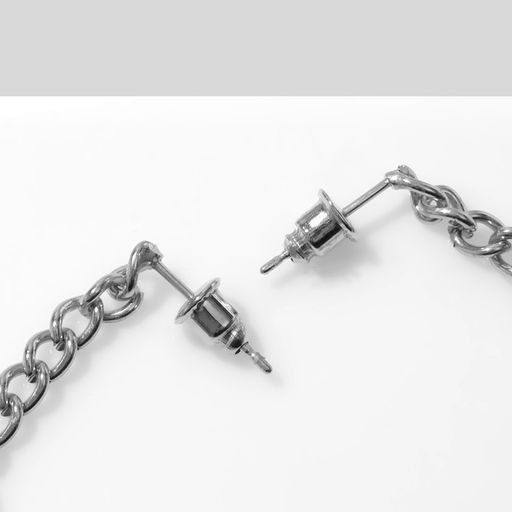 Серьги Собачка на цепи, цвет серебро - Queen fair фото 2
