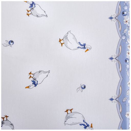 СКАТЕРТЬ ГУСИ 140*180 СМ. СЕРЫЙ, 100 - Lefard фото 4